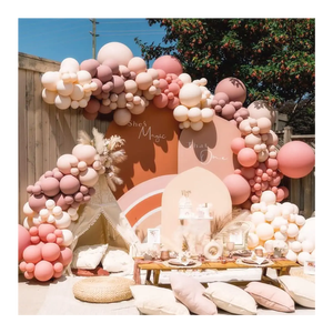 Dusty Rose Pink Balloon Arch Kit Nude Blush Gold Double farcito Balloon Garland Latex Pastel Neutral Balloons for Pastel Neutral - Product Image 1