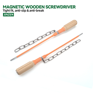 JINZEN Jinzhen marteau à chaîne avec manche en bois, <span class=keywords><strong>ciseau</strong></span> à lame magnétique puissante, manche en bois pour frapper les chaînes en fer anti-perte - Product Image 1