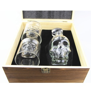 Crâne de Whisky en forme de Carafe en verre de <span class=keywords><strong>Vin</strong></span> À La Main En Bois Boîte whisky bar - Product Image 3