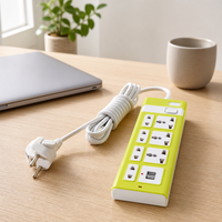 Multiprise industrielle ABS haute puissance à 7 prises avec interrupteurs multiples et connecteur USB-C, exportée de l'usine du Vietnam, du Laos et de la Thaïlande