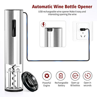 Kit ouvre-bouteille électrique pour vin rouge rechargeable, tire-bouchon automatique avec coupe-capsule, bouchon sous vide, aérateur et verseur à vin