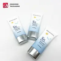 Custom Cosmetic CC Cream / Sunscreen Cream / Foundation Packaging Oval Soft Tube OEM Empty 30ML 50ML ScrewにCap Skin Care