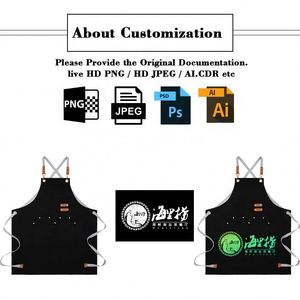 Xd730 Personalized Customizable Logo Waterproof Denim Sublimation Custom Heavy Duty Cotton Canvas <b>Kitchen</b> Chef <b>Apron</b> - Product Image 2