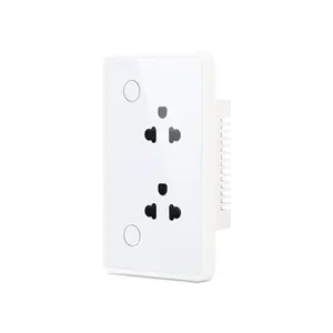 Electrical Plug Smart Life Home Tuya Wifi Voice Touch Panel Switch and Socket Universal Zigbee 10A Power US/AU Wall Socket