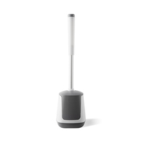 Brosse de toilette ronde en silicone blanc Jesun et ensemble de supports brosses de nettoyage murales en plastique TPR