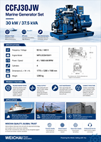 Groupe électrogène diesel marin SCDC30JW 30 kW WP3.2CD41E411 1800 tr/min, groupe électrogène marin, alimentation auxiliaire embarquée pour navires de pêche et de transport de marchandises