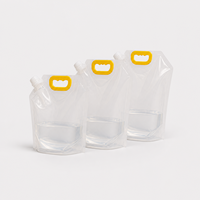 Pochette transparente de 1,5 L avec bec verseur refermable pour l'emballage de jus, de boissons et de liquides