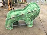 Grand moule de lion en ABS pour statues de jardin en béton/ciment Barres d'armature à forte résistance à l'intérieur de la décoration de cour extérieure