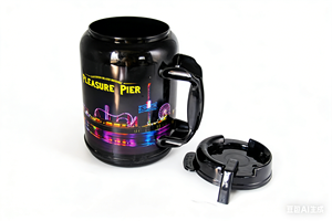 Mug souvenir géant en plastique personnalisé avec impression de l'île de Galveston, pour les parcs d'attractions, gobelet isotherme en plastique sans BPA - Product Image 3