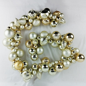 Senmasine Palline Decorative Natalizie in Plastica Dorata a Forma Speciale da 6 Piedi, Ghirlande di Ornamenti per <span class=keywords><strong>Decorazioni</strong></span> Natalizie - Product Image 1