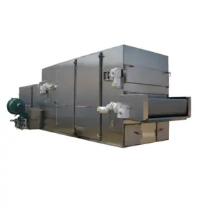 Continuous Mesh Belt Dryer - High Efficiency, Hot Air Flow, for Seaweed Dehydration in Conveyor Tunnel