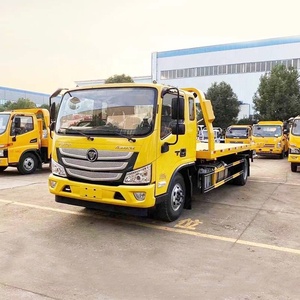 Nouveau camion de remorquage à plateau plat Foton 4X2 diesel manuel pour le récupération de voitures, le sauvetage routier et le transport d'urgence - Product Image 1