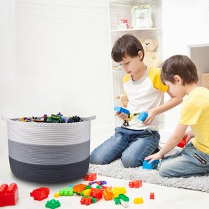 <span class=keywords><strong>Cesta</strong></span> de Almacenamiento de Juguetes para Niños KUYUE, <span class=keywords><strong>Cesta</strong></span> de Cuerda de Algodón, <span class=keywords><strong>Cesta</strong></span> de Regalo de <span class=keywords><strong>Navidad</strong></span> - Product Image 3