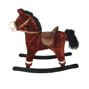 <span class=keywords><strong>Cheval</strong></span> à bascule en bois pour enfants, cadeau pour bébé, <span class=keywords><strong>1</strong></span>-5 ans, selle en peluche, fabrication professionnelle - Product Image 3