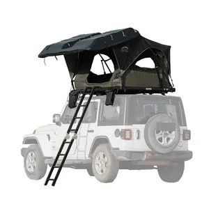 Автомобильная палатка на крыше для кемпинга с лестницей, солнечной панелью, твердая оболочка, всплывающие палатки для автомобиля