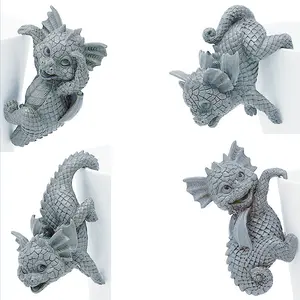 Hars Dinosaurussen Beeldjes Creatieve Opknoping Cup Model Dragon Accessoires Weerbestendig Voor Huis Tuin Bloempot Decoratie