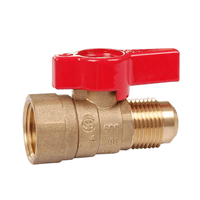 Válvula de bola de latón de 600 PSI con rosca NPT hembra para gas natural, válvula de cierre de 3/8", 1/2", 3/4", 1"