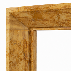 Chimenea Tradicional de Mármol con Tallado Ornamental, Chimenea de Mármol Dorado para Interiores, para Leña, para Comedor - Product Image 3