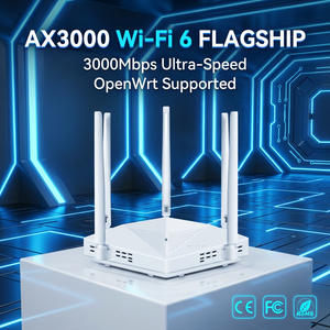 Routeur WiFi <span class=keywords><strong>6</strong></span> AX3000, routeur sans fil haute performance Gigabit, prend en charge OpenWrt Mesh, double bande 3000 Mbps pour la maison et les jeux - Product Image 1