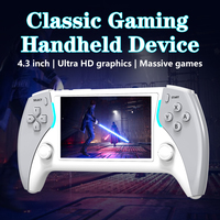 Consola de Juegos Portátil Project X Pro Actualizada, Pantalla IPS de 4.3 Pulgadas, 3200mAh, 64GB, 3000 Juegos Integrados, Resolución 800x480, Wi-Fi, Linux
