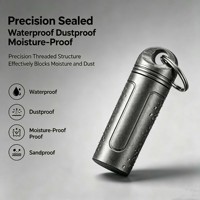 Mini boîte à médicaments en titane pur, porte-clés, étui étanche portable d'urgence EDC pour une utilisation en extérieur