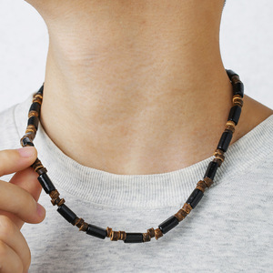 Kalung Rantai Manik-manik Kayu Bohemian <span class=keywords><strong>Retro</strong></span> Pria Perhiasan Sederhana Mode Musim Panas Pesta Pantai Aksesoris Hadiah - Product Image 6
