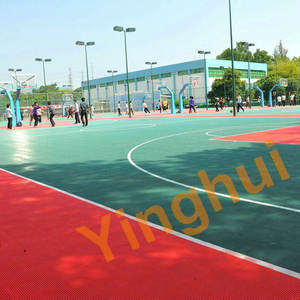 Revêtement de sol sportif à emboîtement O-01 performant pour le basket-ball de tennis Matériaux en polypropylène de haute qualité pour le confort - Product Image 6