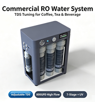 Commercieel RO UF waterzuiveringssysteem 800 gallon per dag 7-traps+UV filtratie voor restaurant, bubble tea shop, drankenwinkel