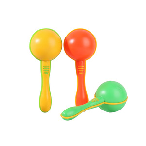 Wholesale Orff Percussion <b>Instrument</b> Colorful Plastic Maracas Children Rhythm <b>Musical</b> <b>Instrument</b> Rattle Rock Maracas Toy - Product Image 1