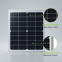 Panneau solaire monocristallin pliable de type N 120W 18V, petit format, cadre en aluminium, étanche, pour camping-car, bateau, cabane, hors réseau