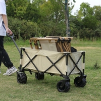 Chariot pliable en métal à grande capacité, idéal pour le camping, les voyages en voiture et le shopping – Vente en gros usine