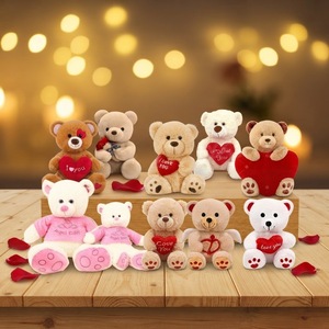 Orsacchiotto a Forma di <span class=keywords><strong>Cuore</strong></span> con Mazzo di Rose Personalizzabile in Morbidissimo Peluche con Imbottitura in Cotone PP - Product Image 3