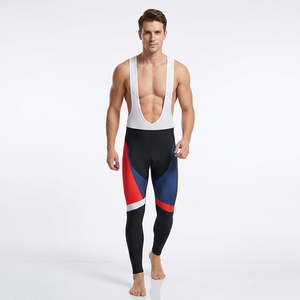 Cuissard de cyclisme pour homme, blanc, noir, rouge, bleu, coupe compressive, vêtements de sport, pantalon de vélo - Product Image 1