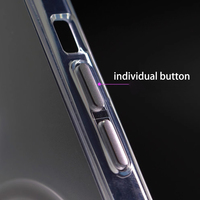 Coque de téléphone transparente magnétique antichoc en PC mat translucide 2MM pour iPhone 15 16 17 Pro Max 17 Air