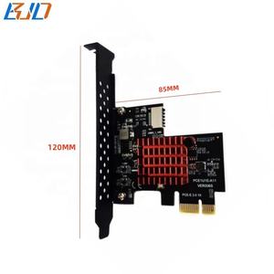 Fabrik-Großhandel 10Gbps USB <span class=keywords><strong>3.2</strong></span> Typ-E Anschluss zu PCIe X1 PCI-E 3.0 1X Adapter Riser-Karte Mit Kühlkörper - Product Image 2