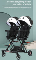 JXB 2022 Poussette double légère d'été pas chère, siège réversible, pliable, poussette pour bébé, poussette double pour bébé