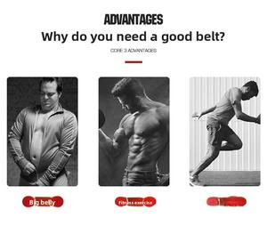 Ceinture de sport de fitness absorbant la transpiration et respirante, fermeture abdominale, soutien lombaire pour <span class=keywords><strong>homme</strong></span>, basketball, squat, musculation - Product Image 5