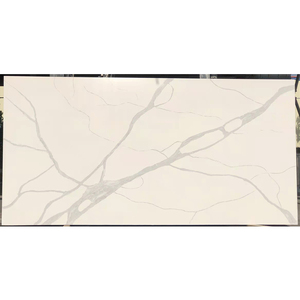 Quarts Slab Calacatta ควอตซ์สำเร็จรูปเคาน์เตอร์หินควอตซ์สีเทาสำหรับห้องครัว - Product Image 1