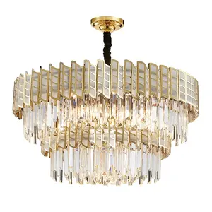 New crystal chandeliers ceiling Dropshipping 2024 Newest wholesale price lighting fixture modern luxury indoor round hang Lamp