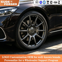Jantes en alliage d'aluminium GUDECustom multi-rayons super légères pour voiture, 4 ou 5 trous, TC105, 15, 16, 17 pouces, ET40, 4x100, 5x100, 5x112, 5x114.3