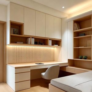 Modern Light Luxury Integrated <b>Wardrobe</b> Walk In Closet Panel Material Tree Finishing Full Custom Home Storage Solution - Product Image 3