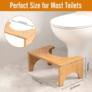 <span class=keywords><strong>Tabouret</strong></span> de toilette anti-dérapant en bambou portable pour enfants et adultes Repose-pieds de toilette accroupi pliable pour salle de bain et hôtel - Product Image 6