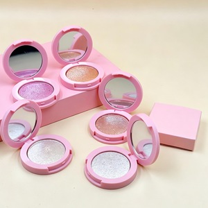<span class=keywords><strong>Bronzer</strong></span> et illuminateur personnalisés avec logo, pressés pour le visage, 5 couleurs, sans logo, illuminateur scintillant, texture crème poudre, maquillage du visage - Product Image 4