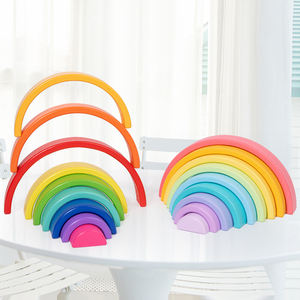 Nuevo Juguete Educativo de Madera, Bloques de Arcoíris Apilables, Entrenamiento de Pensamiento para Niños, Bloques de Construcción Creativos Coloridos DIY - Product Image 4