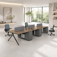 Escritorio de Oficina Modular Metálico Moderno con Módulo de Alimentación para 1, 2 o 4 Personas, Muebles de Oficina de Diseño Abierto, Serie Ximi