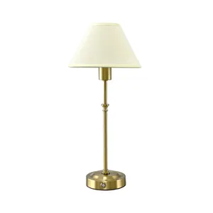 Kumaş gölge led şarj edilebilir lamba restoran dekoratif masa şarj edilebilir masa lambası değiştirilebilir tablelamp gölge
