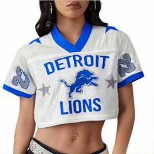 เสื้อฟุตบอลคอวีแขน3/4สำหรับผู้หญิงเสื้อฟุตบอลน่ารักดีไซน์ของคุณเองเสื้อครอปคอวีน้ำหนักเบา - Product Image 4