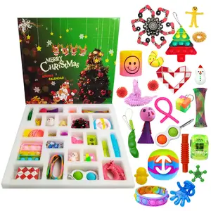 PT Tendance Fidget Jouet Sensoriel Boîte Mystère Bubble Popper Soulagement Du Stress Fidget Jouet Calendrier De L'Avent Adhd Pop Fidget Jouets Adultes