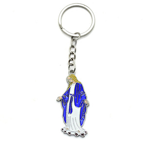 Llavero con Colgante de Nuestra Señora de Gracia, Aleación de Zinc, Amuleto Religioso, Regalo Unisex - Product Image 3