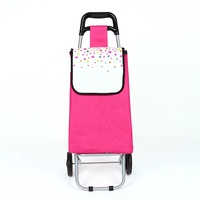 Chariot de courses pliable personnalisé avec logo, en tissu Oxford 600D, portable et durable, sac de courses réutilisable sur roulettes